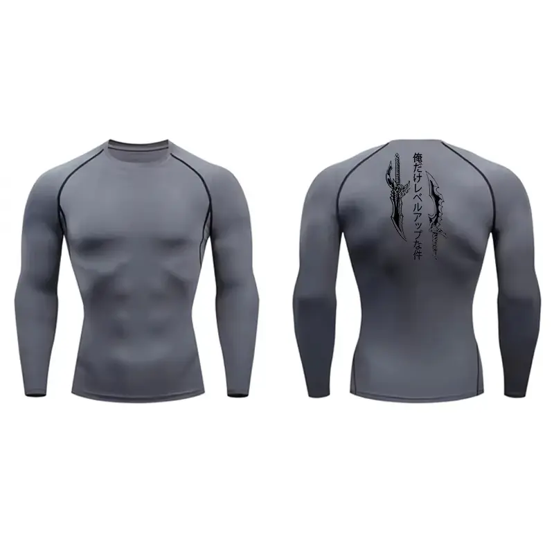 T-shirt de Compression à Manches Longues Solo Leveling Animé