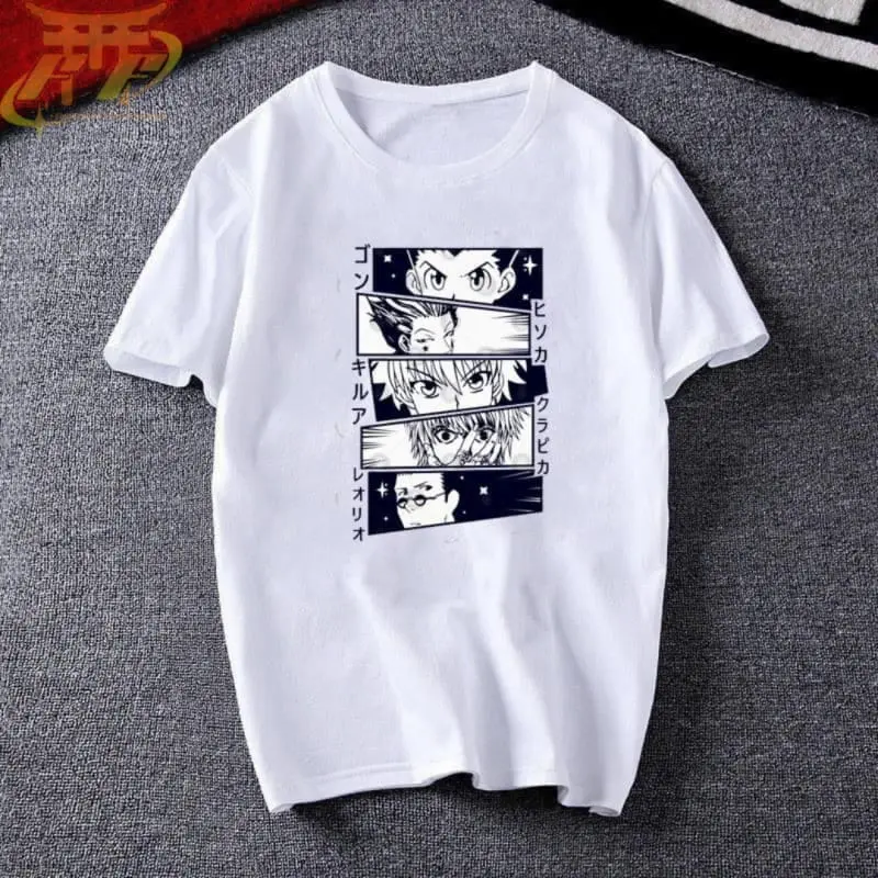 T-shirt Gon, Kirua, Kurapika, Hisoka et Léolio - Hunter x Hunter