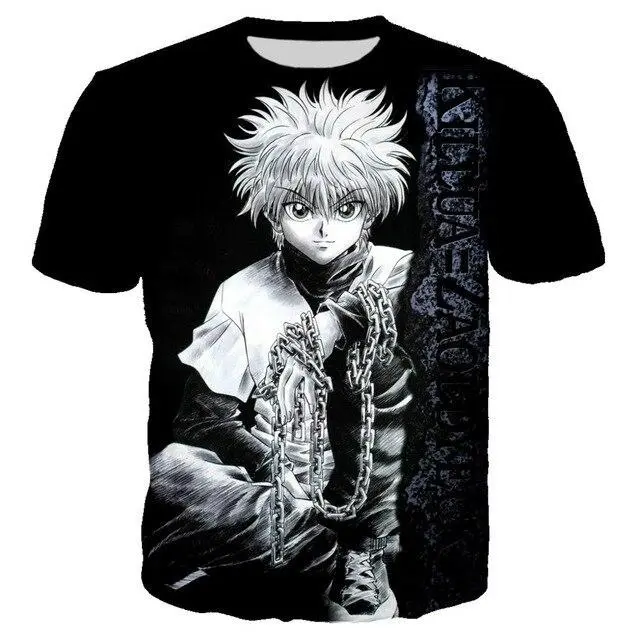T-Shirt Hunter x Hunter Kirua <br /> Noir & Blanc