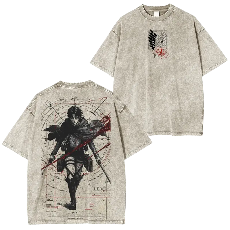 T-SHIRT OVERSIZE LEVI ACKERMAN | ATTAQUE DES TITANS