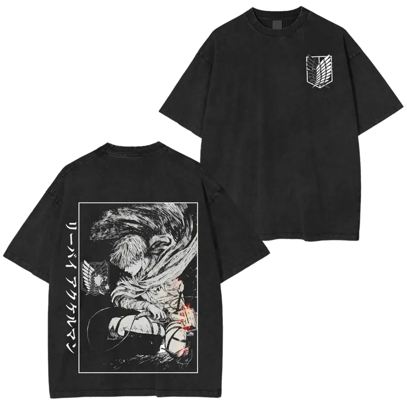 T-SHIRT OVERSIZE LEVI ACKERMAN | ATTAQUE DES TITANS