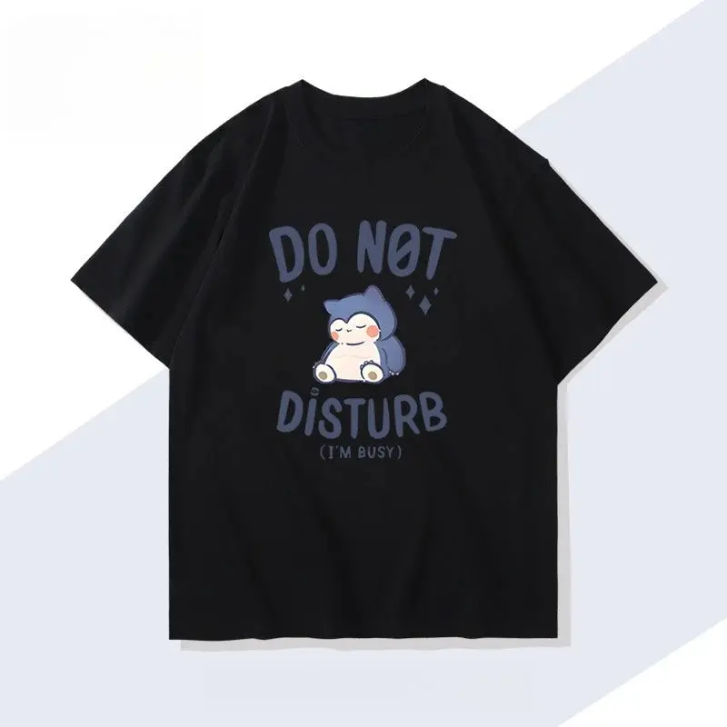 T-Shirt Pokémon Ronflex "Do Not Disturb" (Noir) - Harajuku Y2K Oversize