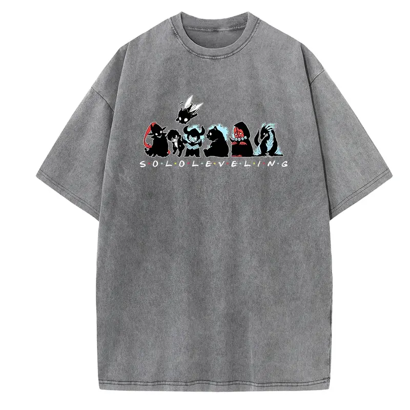 T-shirt Solo Leveling Chibi Personnages