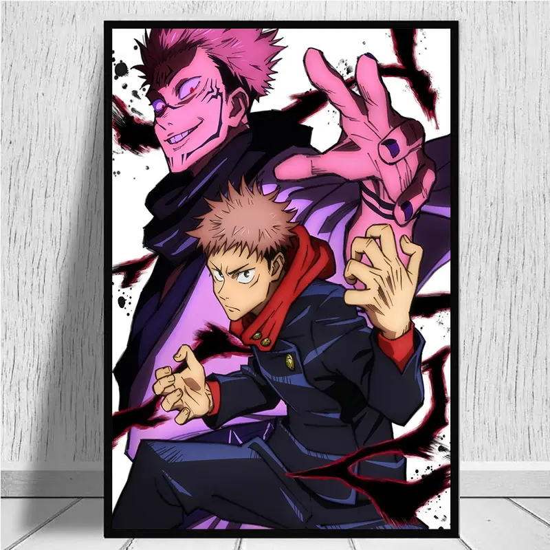 Tableau Itadori et Sukuna Jujutsu Kaisen