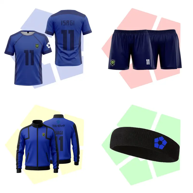 Tenue Complète Isagi Blue Lock - Maillot, Short et Veste Japon