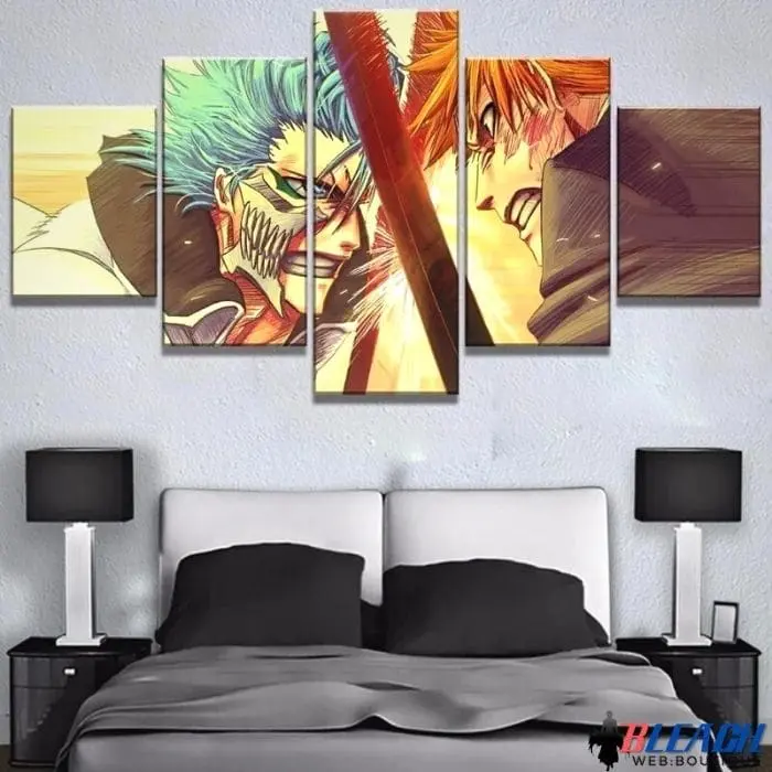 Toile 5 pièces Bleach, Décoration Grimmjow Ichigo