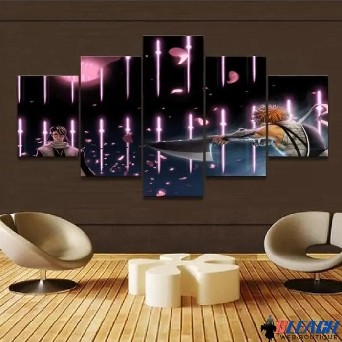 Toile Byakuya 5 pièces, Décoration Bleach
