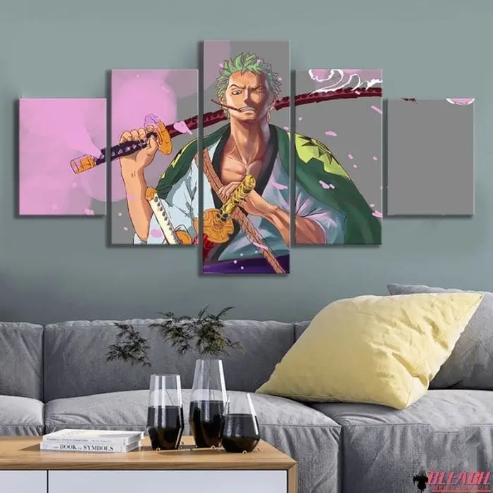 Toile One Piece, Panneaux Roronoa Zoro 5 pièces