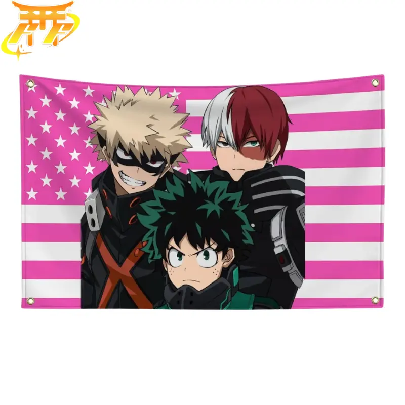 "Trio of Heroes" Flag – My Hero Academia