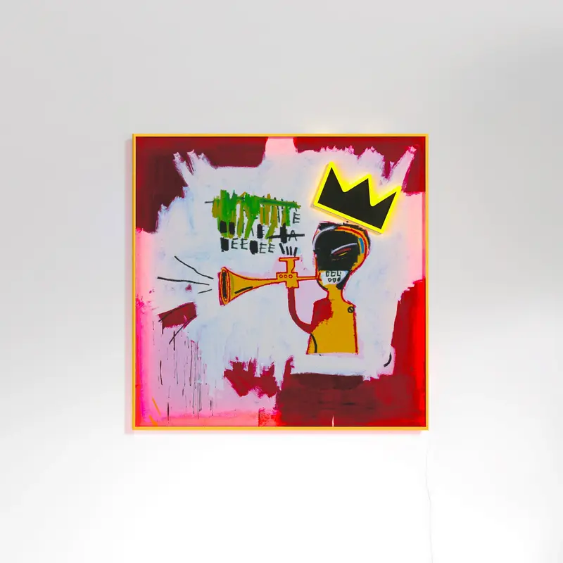 Trumpet Painting YP x Jean Michel Basquiat - Neon LED