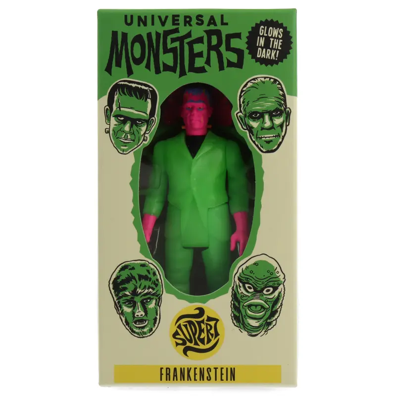 Universal Monsters Frankenstein Glow in The Dark Costume Colors - ReAction figure