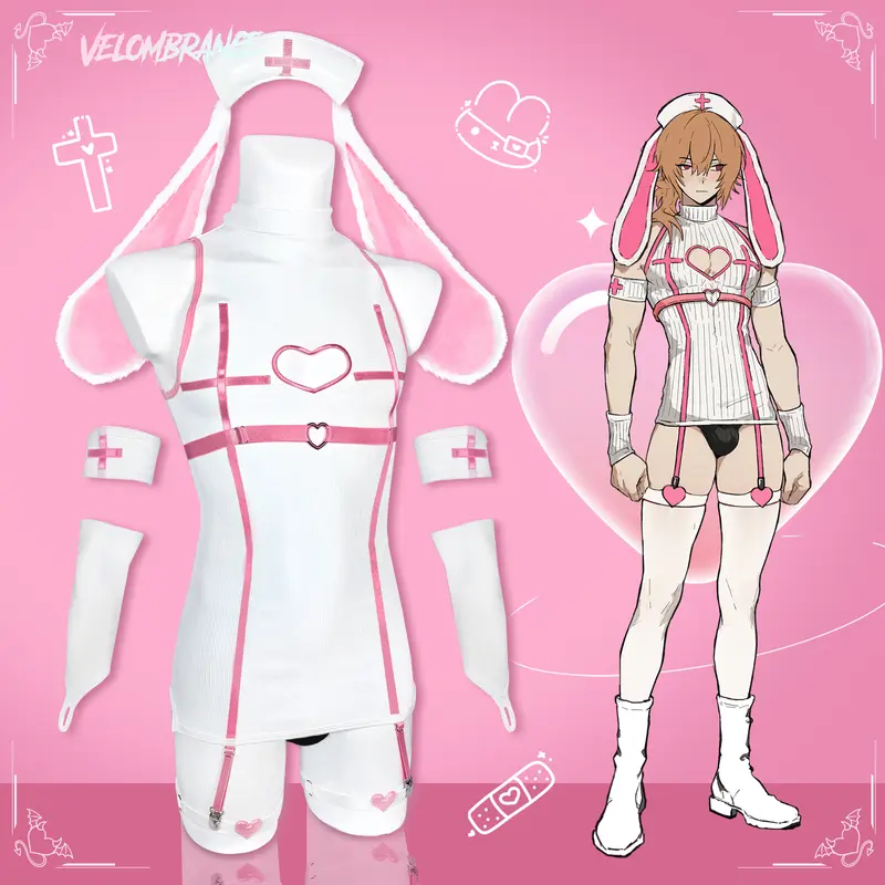 Velombrance Sweetheart Bunny Nurse Dress AS49 (8-Piece Set)
