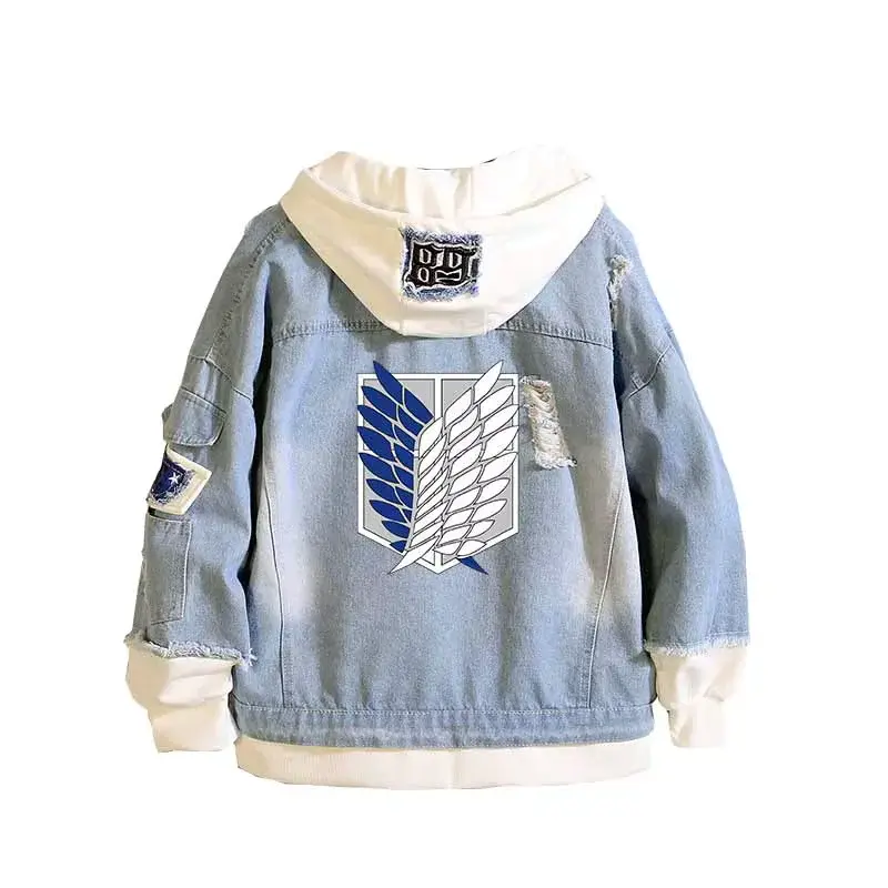 Veste en jean à capuche Harajuku unisexe