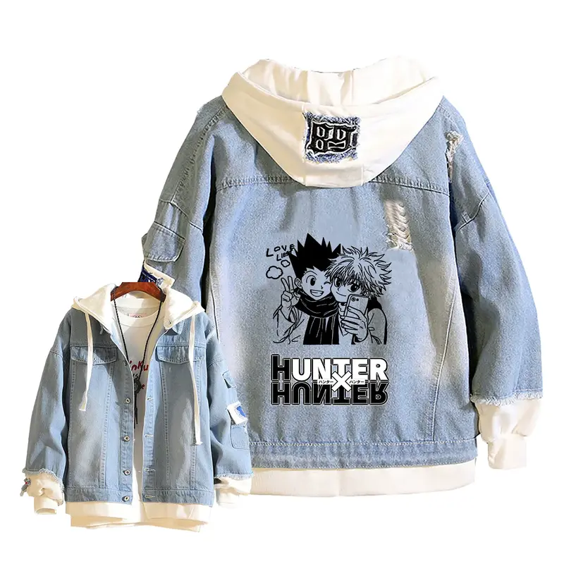 Veste en jean Hunter x Hunter à capuche