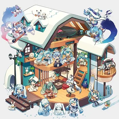 Vinyle LP - SNOW MIKU Theme Song Collection (45 tours/2 disques) [En Stock]